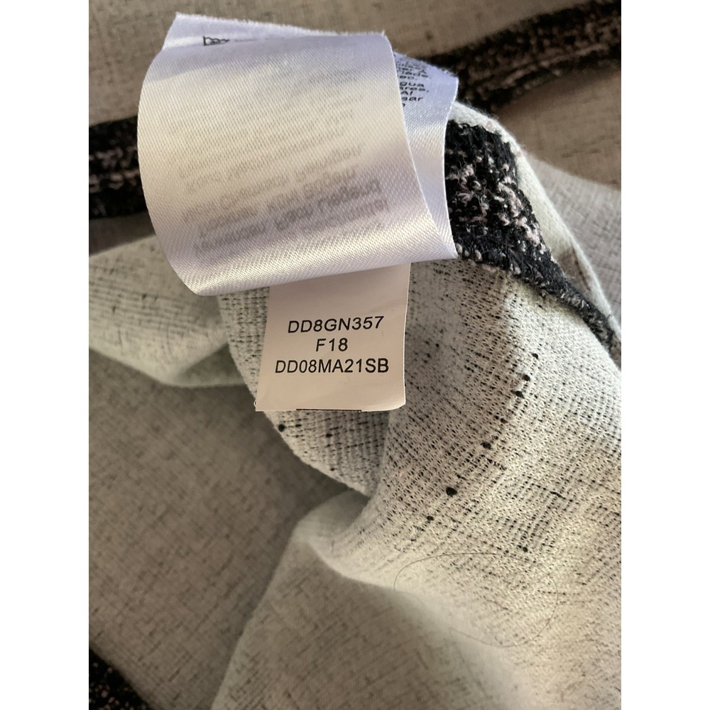 DKNY Women's Dress Size 14 Black White Geometric Short Sleeve Knee Length - Picture 11 of 15